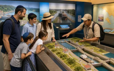 Maqueta en el centro de visitantes del Canal de Panamá