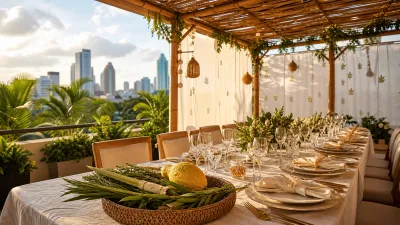 Dîner soucca élégant sous un ciel tropical au Panama