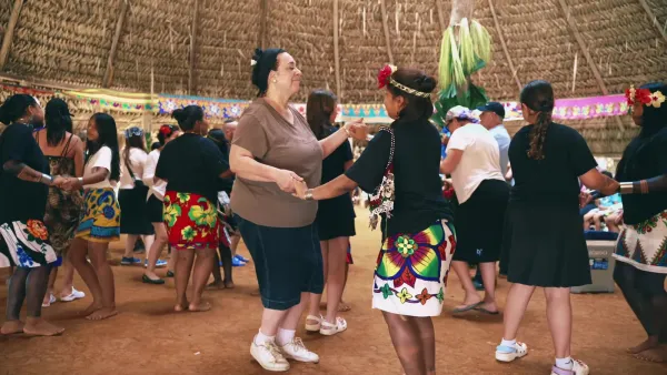 Traditional Embera dance performance