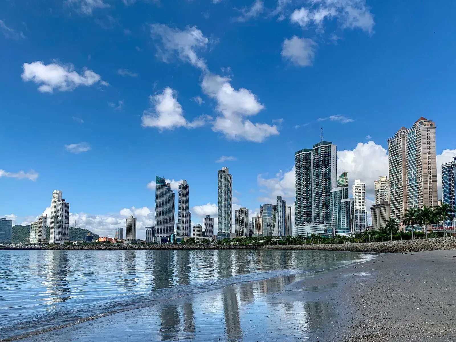 Panama City skyline and waterfront near the city's Jewish neighborhoods