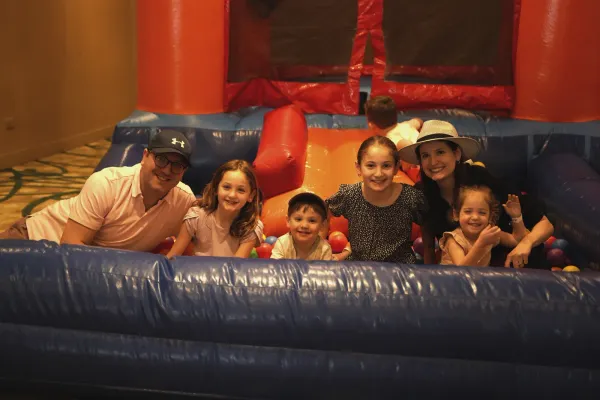 Families enjoying Kosher Fest activities