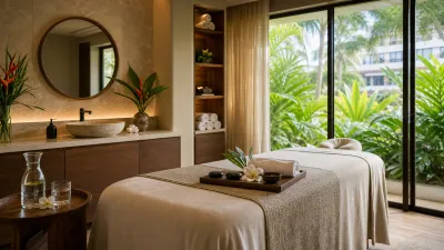 Salle de soins spa préparée à Panama City