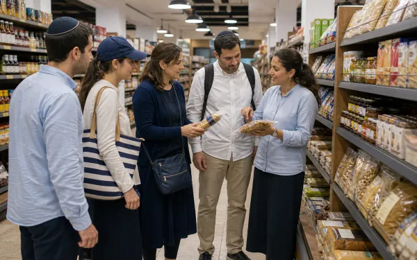 Kosher market stop during the Jewish Life Walking Tour
